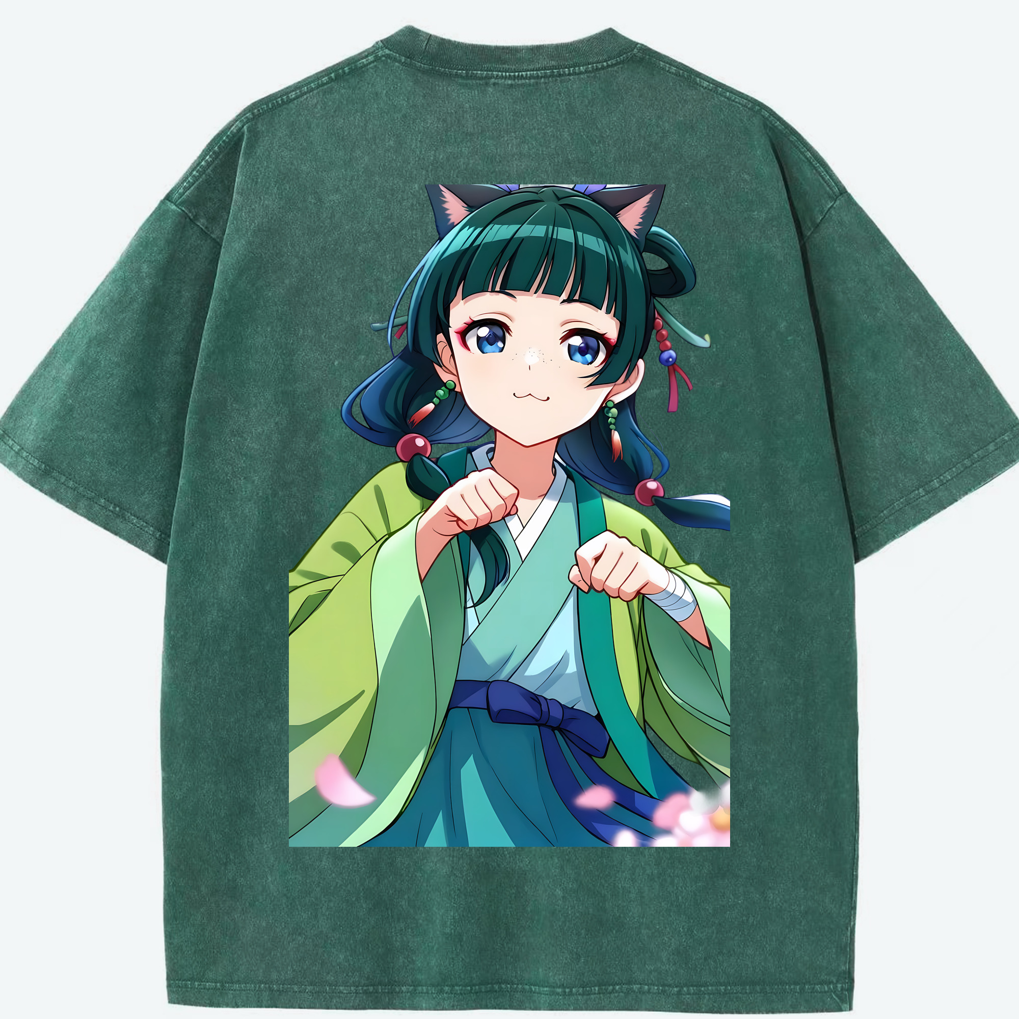 （画像用） 薬屋のひとりごと The Apothecary Diaries 綿100% ヴィンテージ風 半袖Tシャツ（背面プリント）